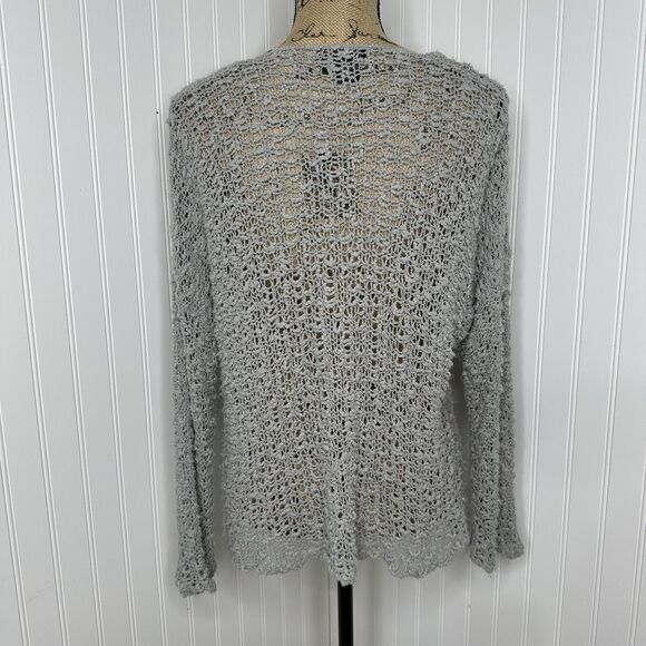 Nomadic Traders Loose Weave Sweater Sz M/L Gray Pullover Layering Slouchy Boho - Picture 4 of 11